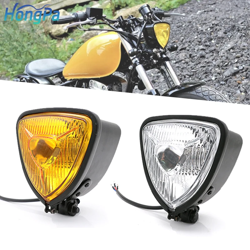 4-дюймовый алюминиевый мотоциклетная передняя фара переднего света фар для Cafe Racer Bobber Chopper велосипед