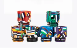 E Cigarettes Vape Accessories 810 drip tip Flag Colorful Drip Tip Epoxy Resins Mouthpiece for V8 V12 Prince Tank Atomizer rda