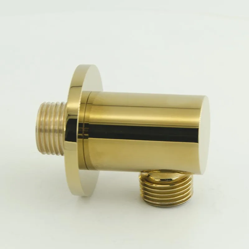 High Quality Chrome Round Solid Brass Shower Outlet Adapter Hand Shower Water Supply Elbow