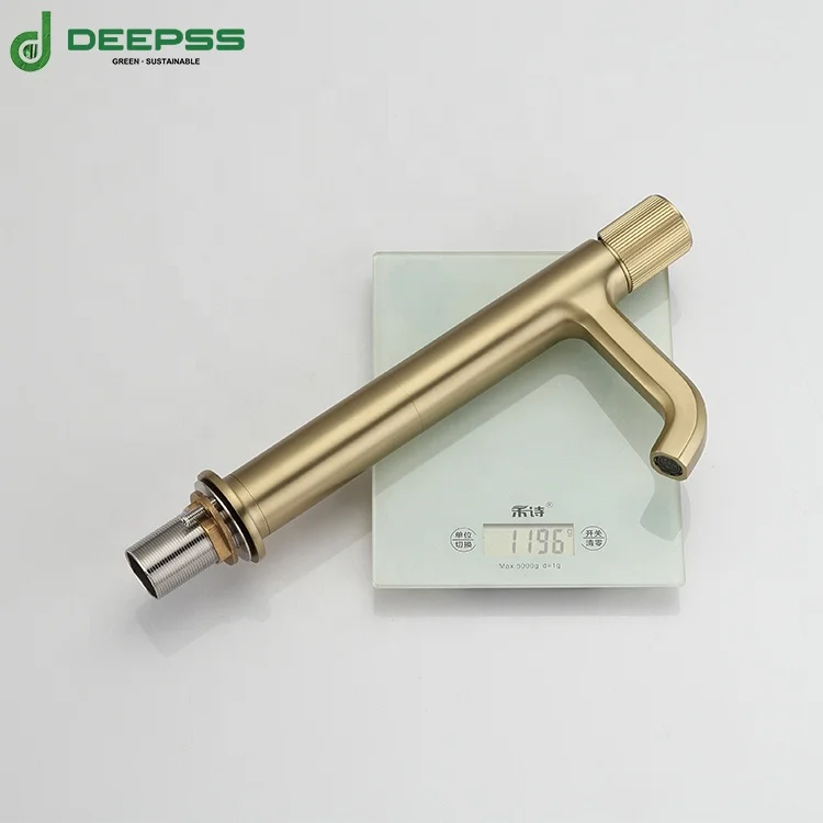 DEEPSS professional faucet manufacture modern brushed deck mounted cold hot water tap bathroom fauctes