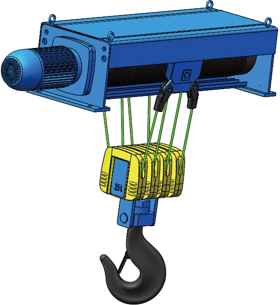 Single beam Bridge hoist electric fixed hoist wire rope crane hoist high quality