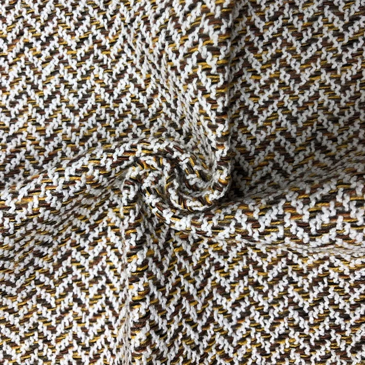 Herringbone dyed warp furniture upholstery fire retardant polyester cotton blend fabric for sofa curtain chair