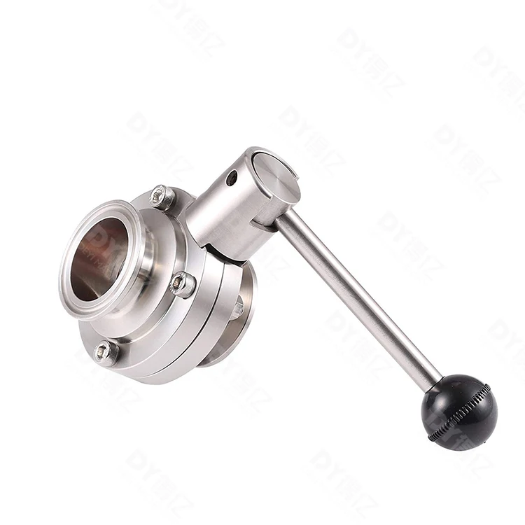 Direct Factory Sale Good Quality Stainless Steel Sanitary Butterfly Valve Quick Install Manual Control Food Grade Tri Clamp