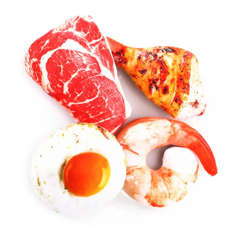 MewooFun Vegetable Meat Shape Plush Pet Dog Toys Plush Dog Bone Toy