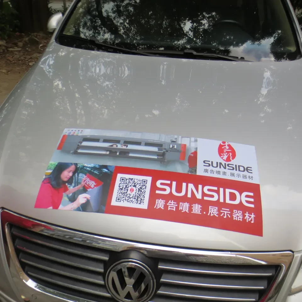 High quality Die Cut Magnetic Car Door Magnet Sticker Advertising Signs Decoration