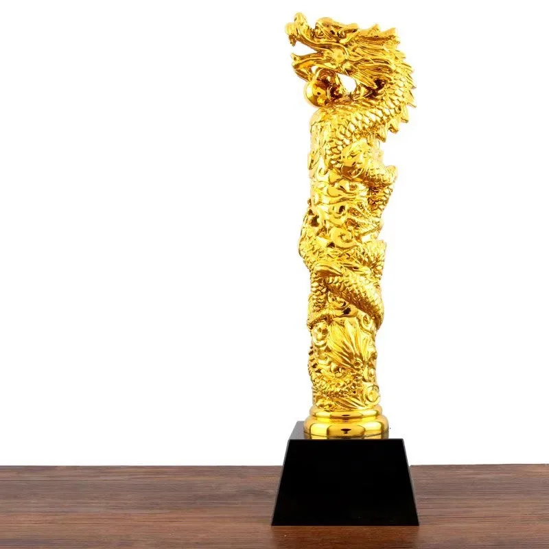 2023 Resin Sports zodiac Lion Dragon Football Award Trophy World Soccer Trophy Cup Crystal  Base Premium Award Golf Trophy