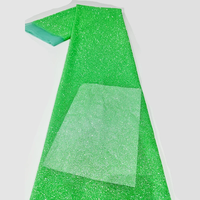 Manufacturer wholesale multi glisten plain color shiny african lace fabric senegal gowns glitter tulle dress fabric for party
