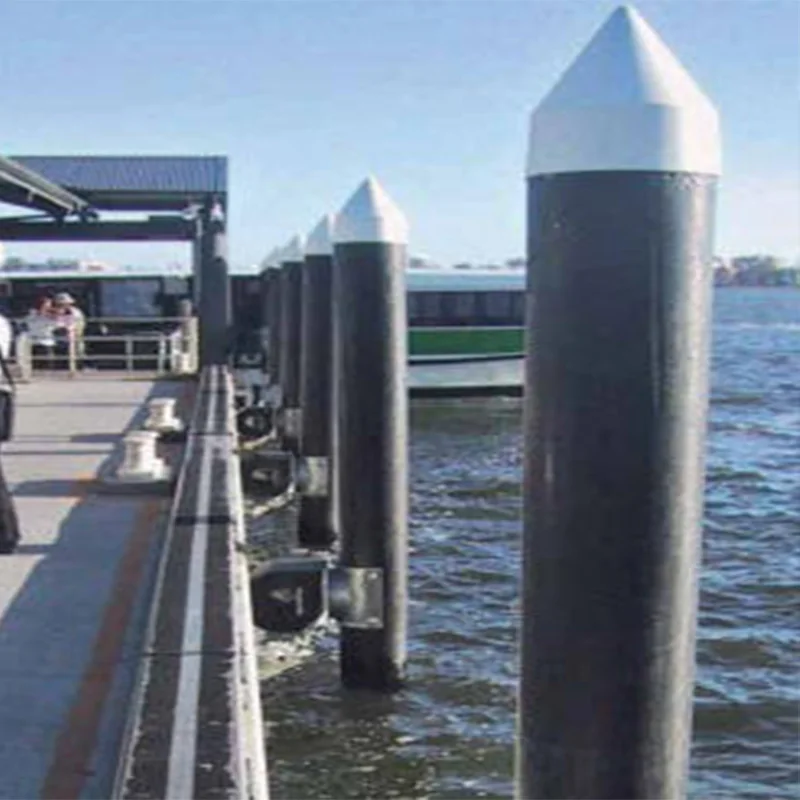 wharf fiberglass pile cap galvanised construction surefoot dock pile fiberglass marine dock piling caps