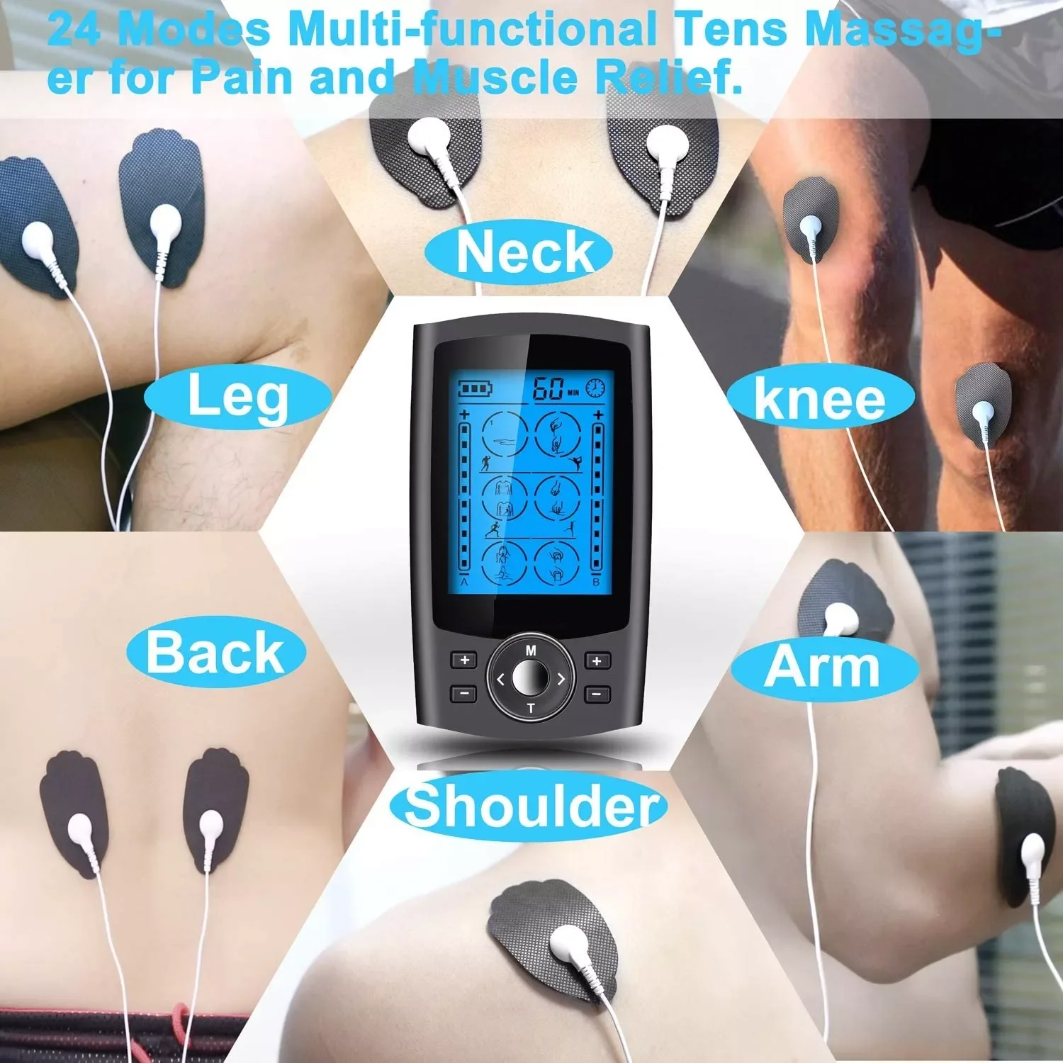 Wholesale electric body massager low frequency analgesia health pioneer pulse digital ten unit therapeutic machine EMS muscle st
