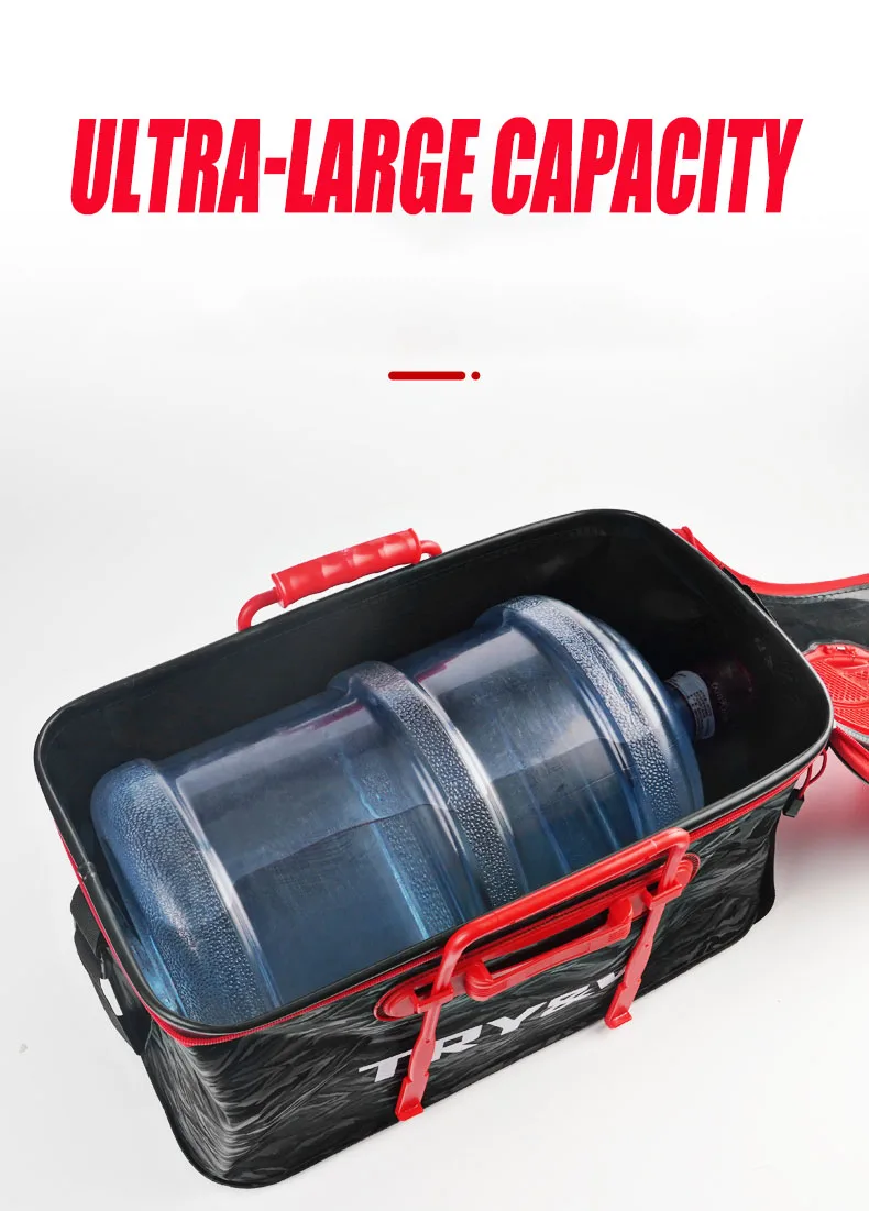 2022 Outdoor Eva Foldable Fish Bucket Live Fish Container Multi-functional Fish Live Lures Bucket Fishing Bucket Fishing Bag