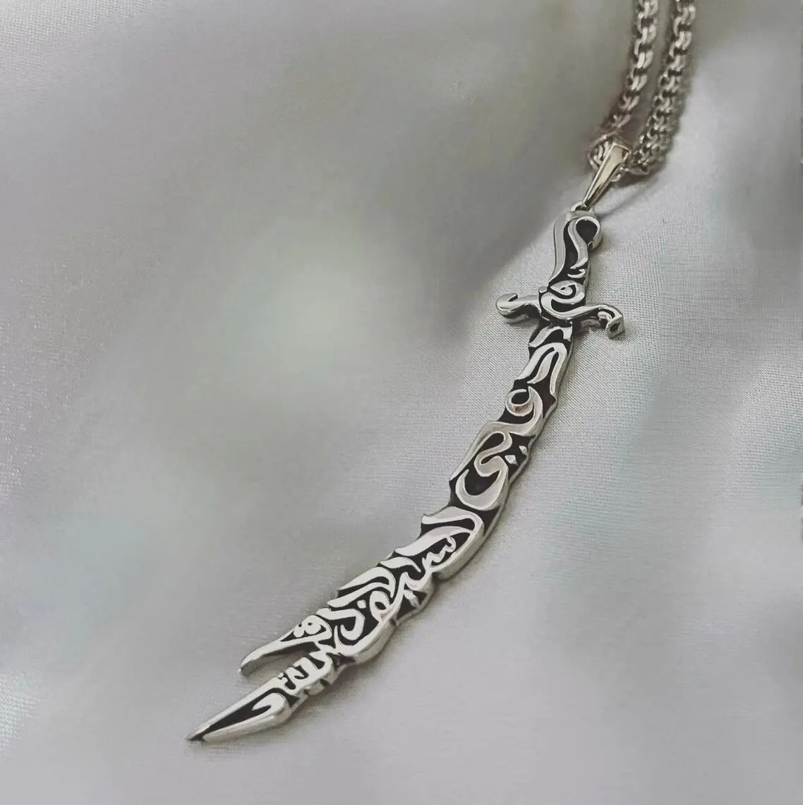 Zulfiqar меч ожерелье водонепроницаемый 316l нержавеющая сталь Pvd 18k позолоченный Арабский имам Али исламские ювелирные изделия