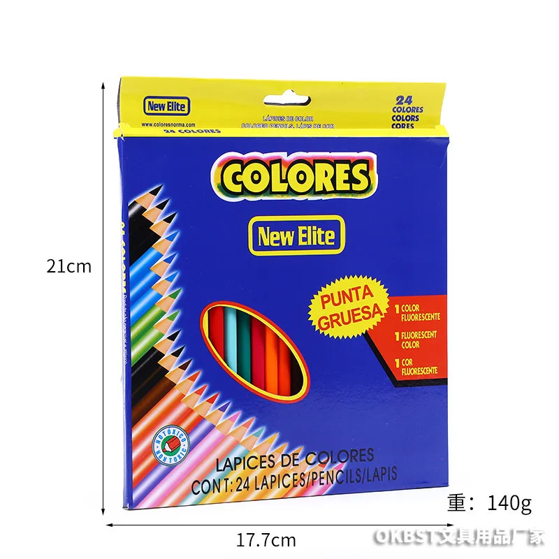 Color Pencil set 12/18/24/36 Color Children students paint with oil-based markers