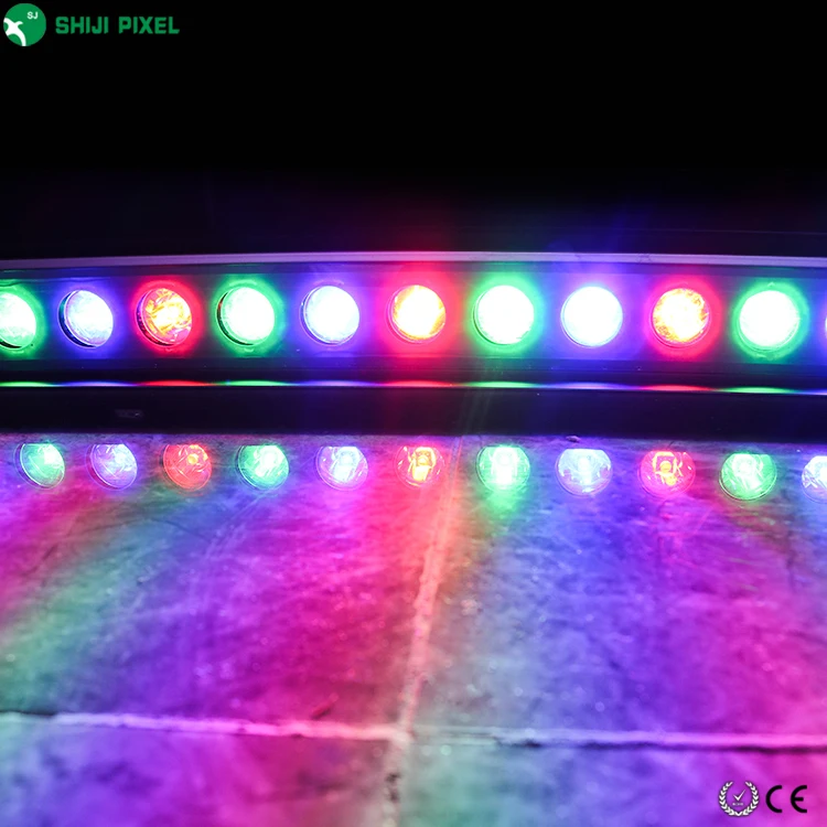 New Product High Quality 24V IP67 Waterproof Facade Lighting DMX DMX512 RGB Washer 36W 36x1W Outdoor Linear LED Wall Washer