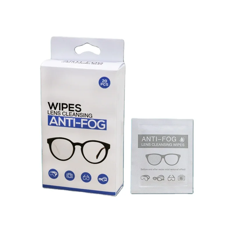 ODM Single Package Anti Fog Eyeglass Wet Wipe Lens Antifog Glass Cleaning Wet Wipe Anti Fog Wet Tissue