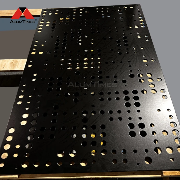 Alumtimes Exterior Decorative Laser Cut  Wall Aluminum Facade Panel for Curtain Wall with 3mm 4mm 6mm Balcony Perforated Panel