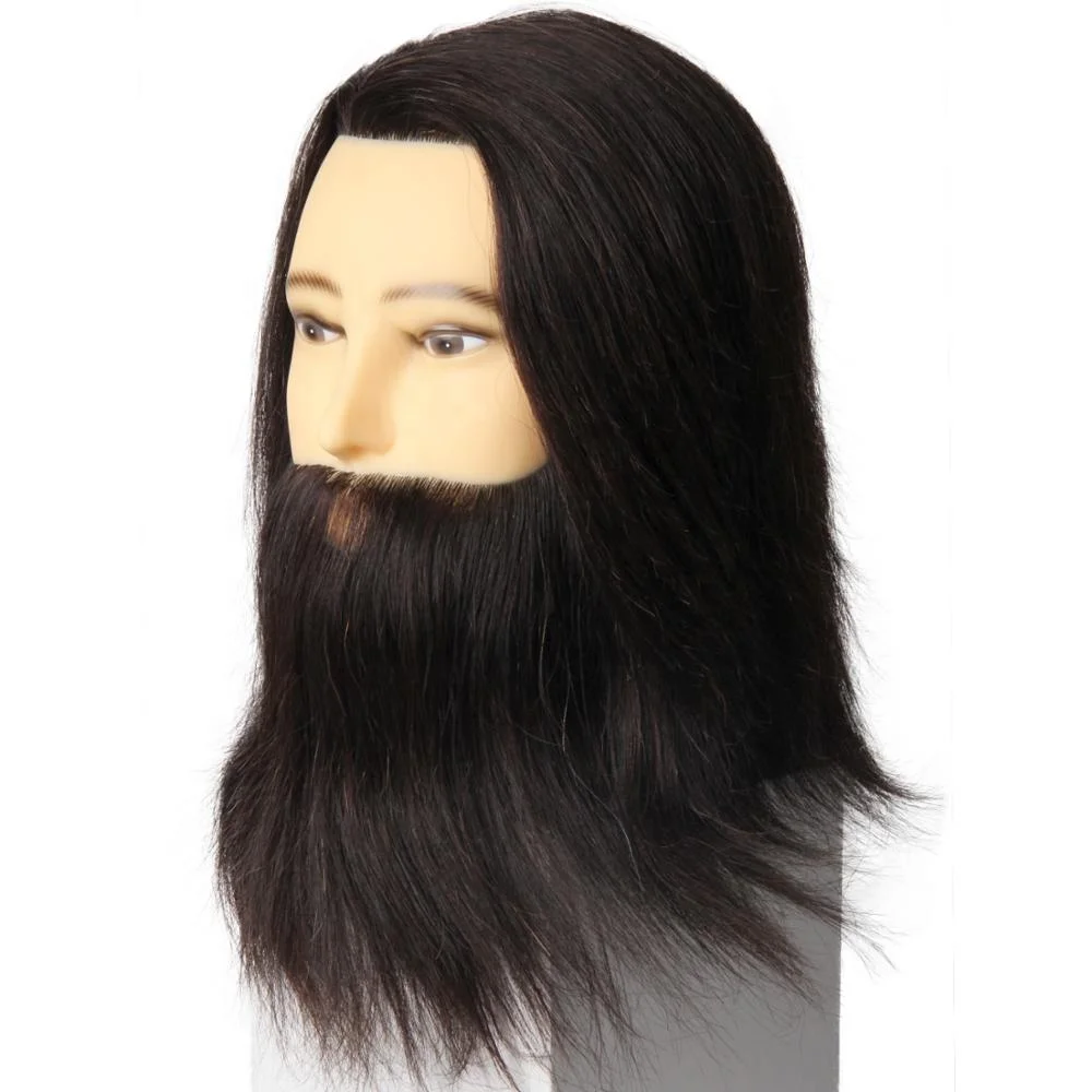 Competition black mannequin wig head training human hair