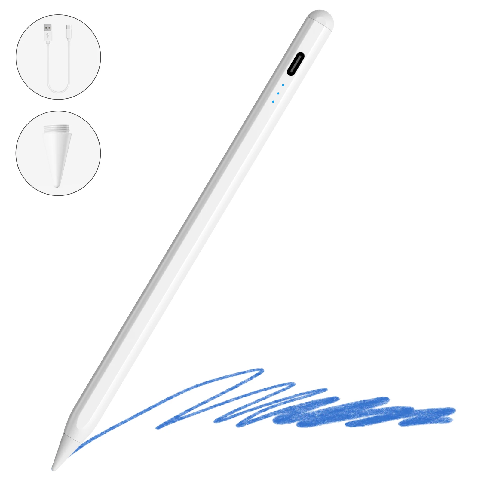 Активный цифровой стилус с отвержением ладони совместим iPad 2018 - 2021 2-го 3-го 4-го 5-го 6-го 7-го 8-го