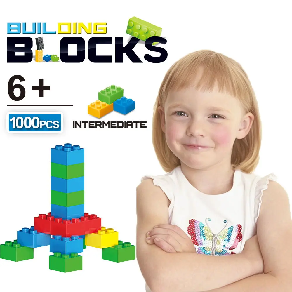 1000pcs Classic Building Bricks STEM Construction Blocks Toy Game Science Engineering Maths Educational Fancy Bricks