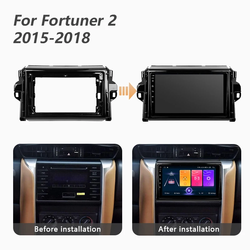 Factory 32g DVD Car Palyer Android Car Radio Autoradio for Fortuner 2 2015 - 2018