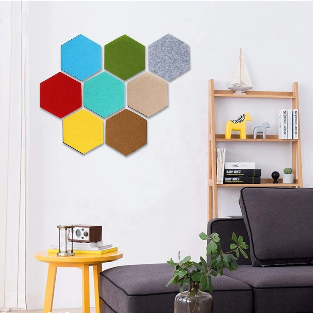 
Hexagon Notice Fabric Felt Pin Board Felt Bulletin Memo Board For Wall Decor 
