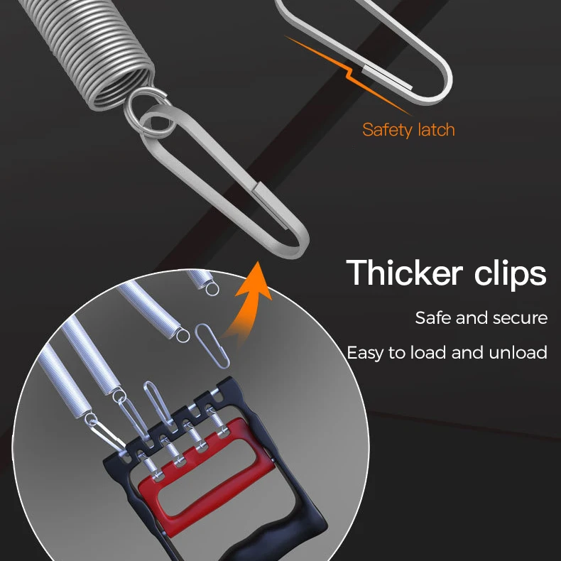Portable Plastic Handle Five Springs Chest Expander Pull Exerciser With Hand Gripper Wrist Developer for Training Arms