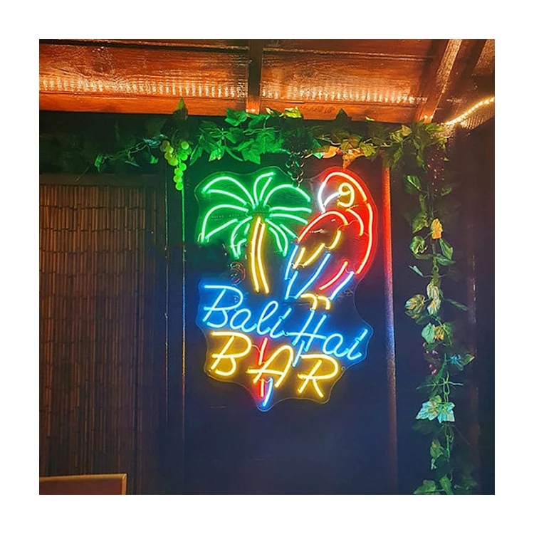 giant neon sign  12V custom neon sign surf acrylic led neon sign parrot