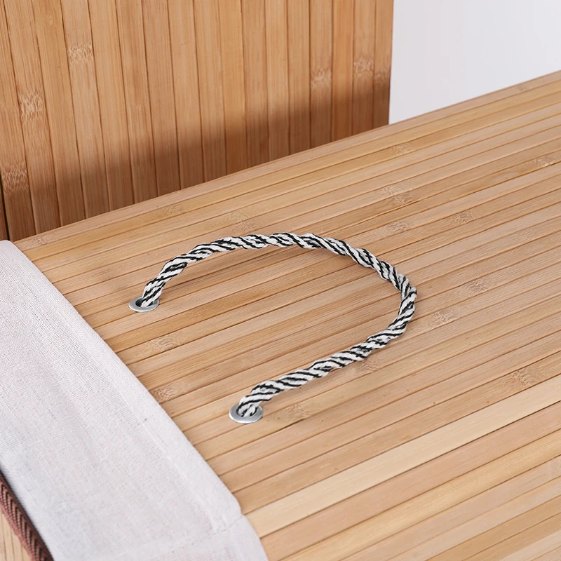 Custom Rectangular Shape chinese bamboo  clothes  basket with lid