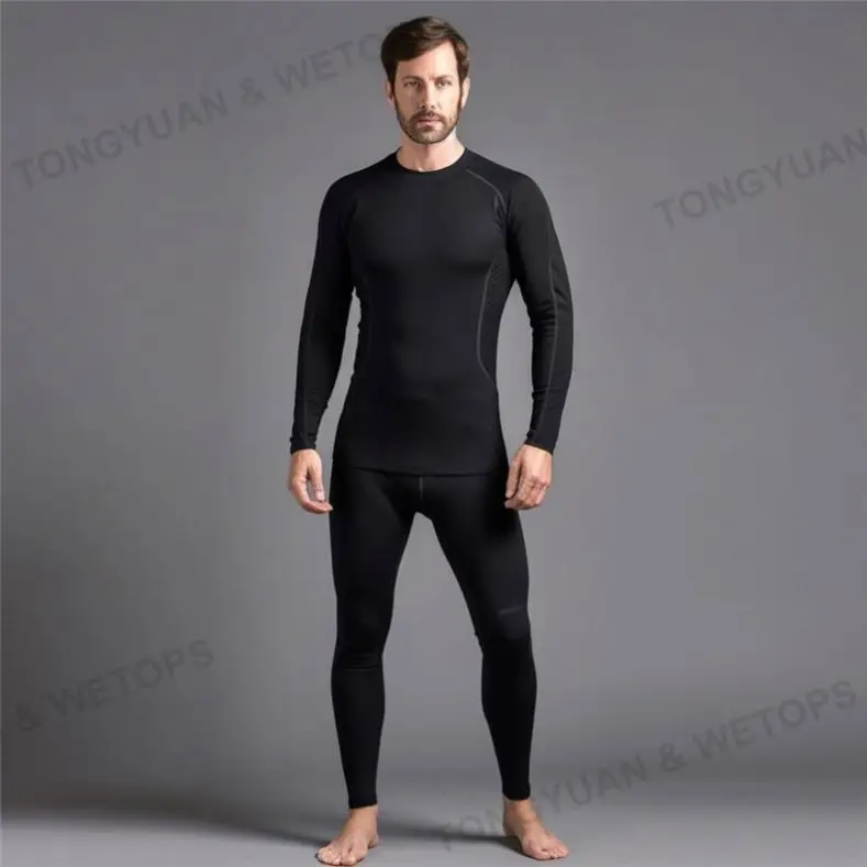 Winter Thermal Underwear Men Warm First Layer Man Underpants Set Fleece Quick Drying Long Johns Pants
