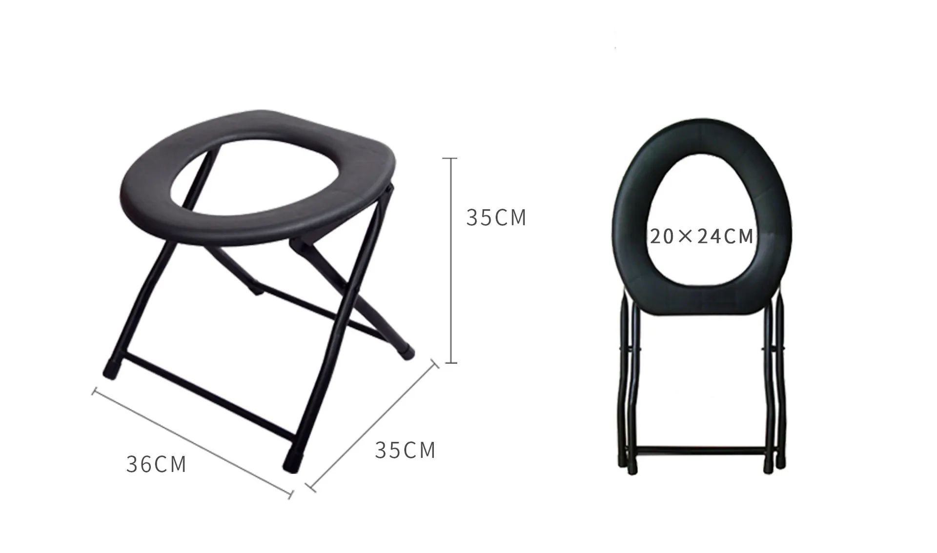 bedside folding aluminum plastic shower Stainless steel toilet chair hygiene for elderly with bedpan