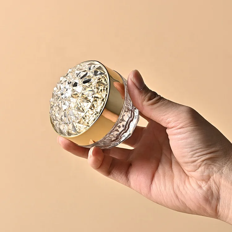 Wide mouth 50G customized logo unique skincare container packaging luxury empty cosmetic eye cream glass jar