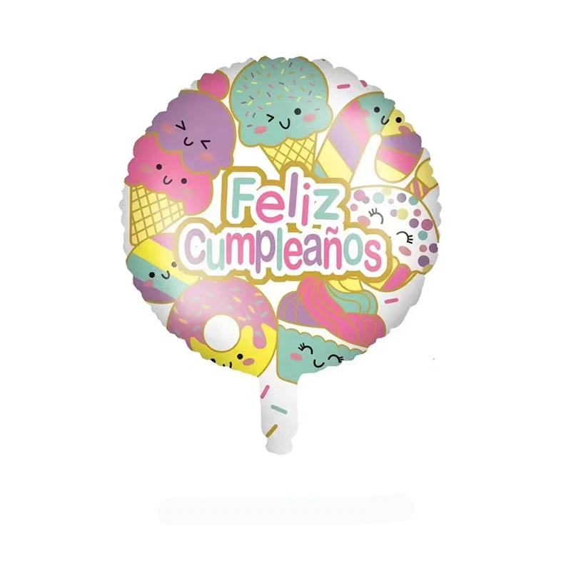 New Arrival Macaron candy color ice cream balloon rainbow color cloud foil balloon for children birthday party