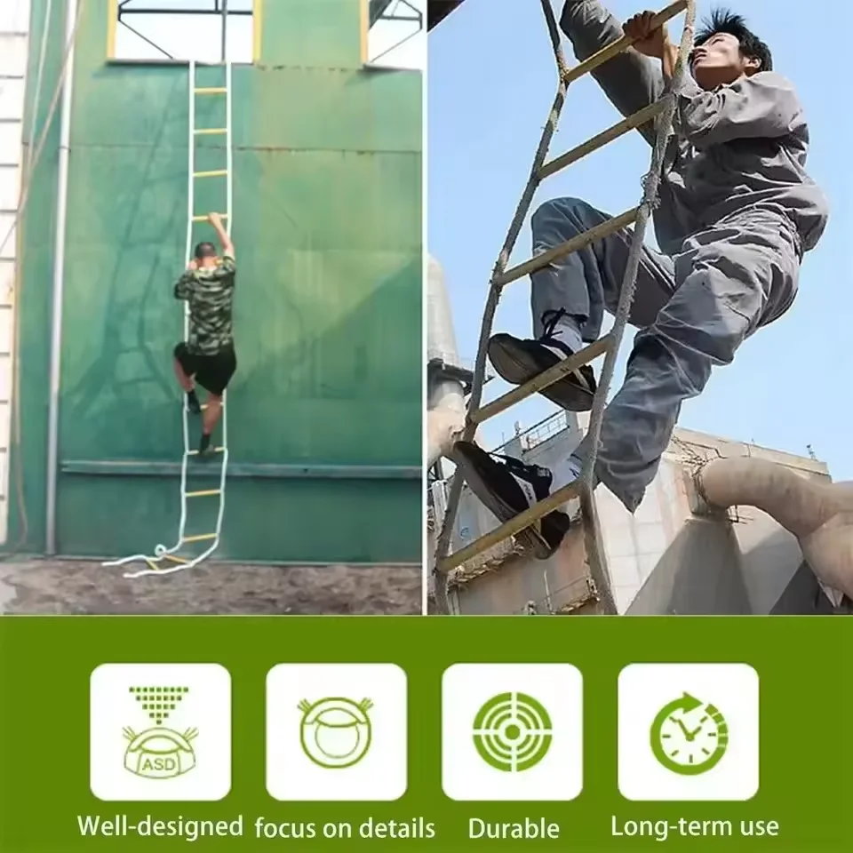 Home Climbing Engineering Aerial Work Ladder Outdoor Round Nylon Soft Escape Ladder