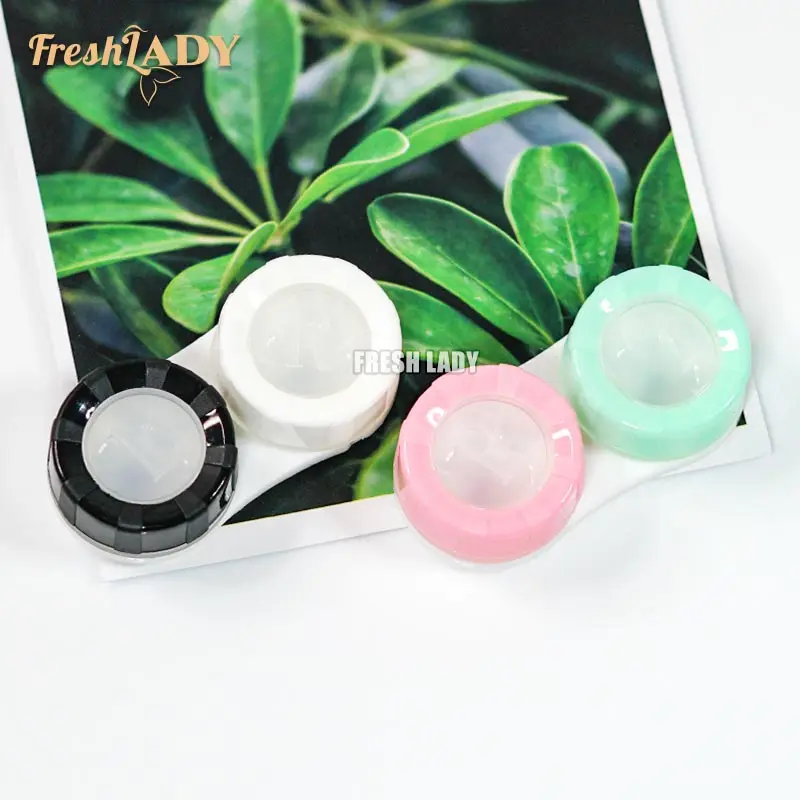 Оптовая продажа чехлов для контактных линз красочного цвета глаз от Fresh lady Macaron