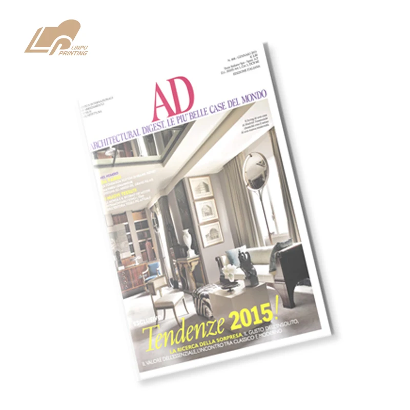 Глянцевая обложка с принтом модных магазинов, каталог с офсетной печатью