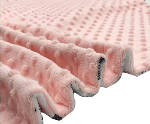 Super Soft Minky with Double Layer Dotted Backing for Newborn Best for Girl