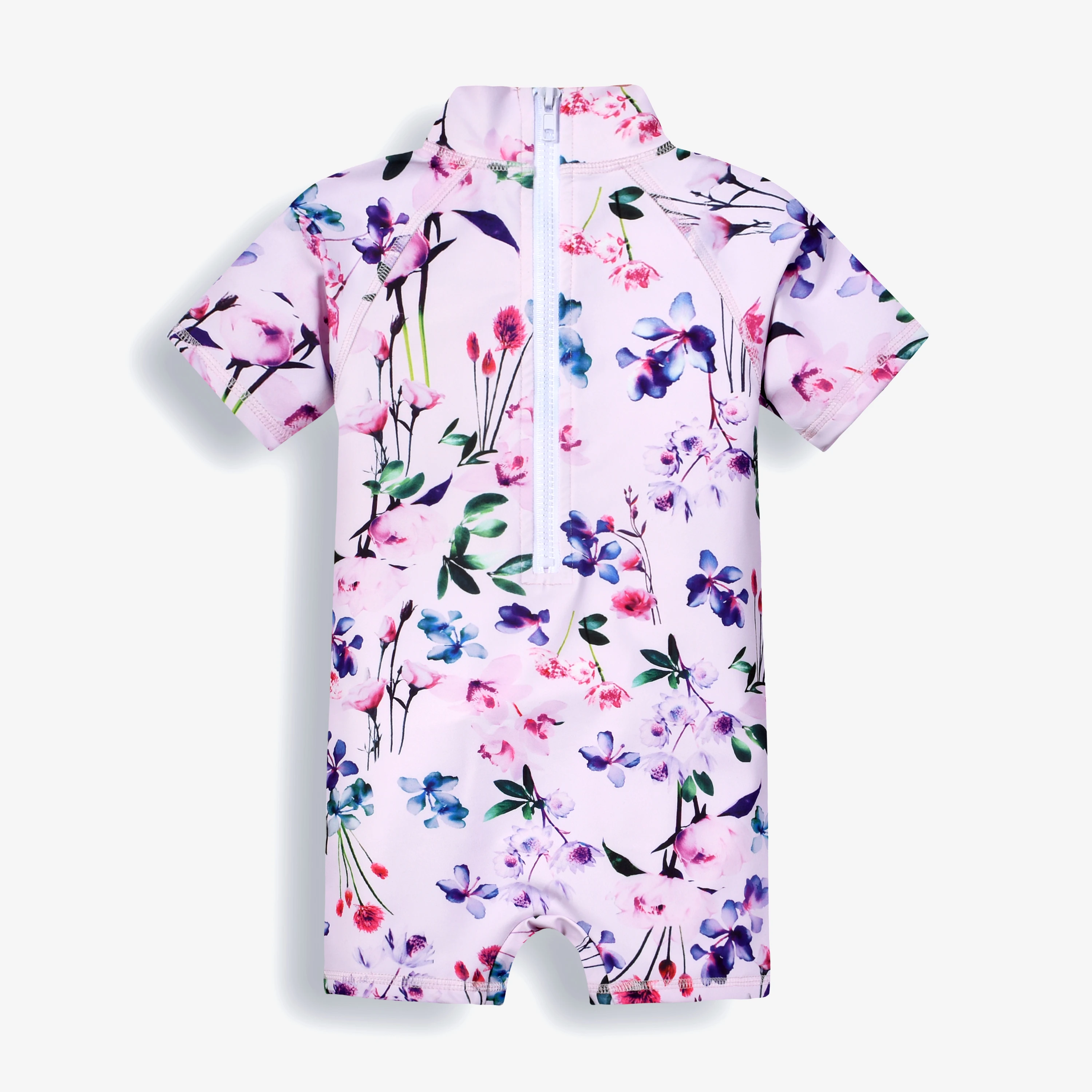 One Piece Lovely Children Bikinis Swimwear Floral Print  Swimming Suit Pink  Kid Girl Swimsuit