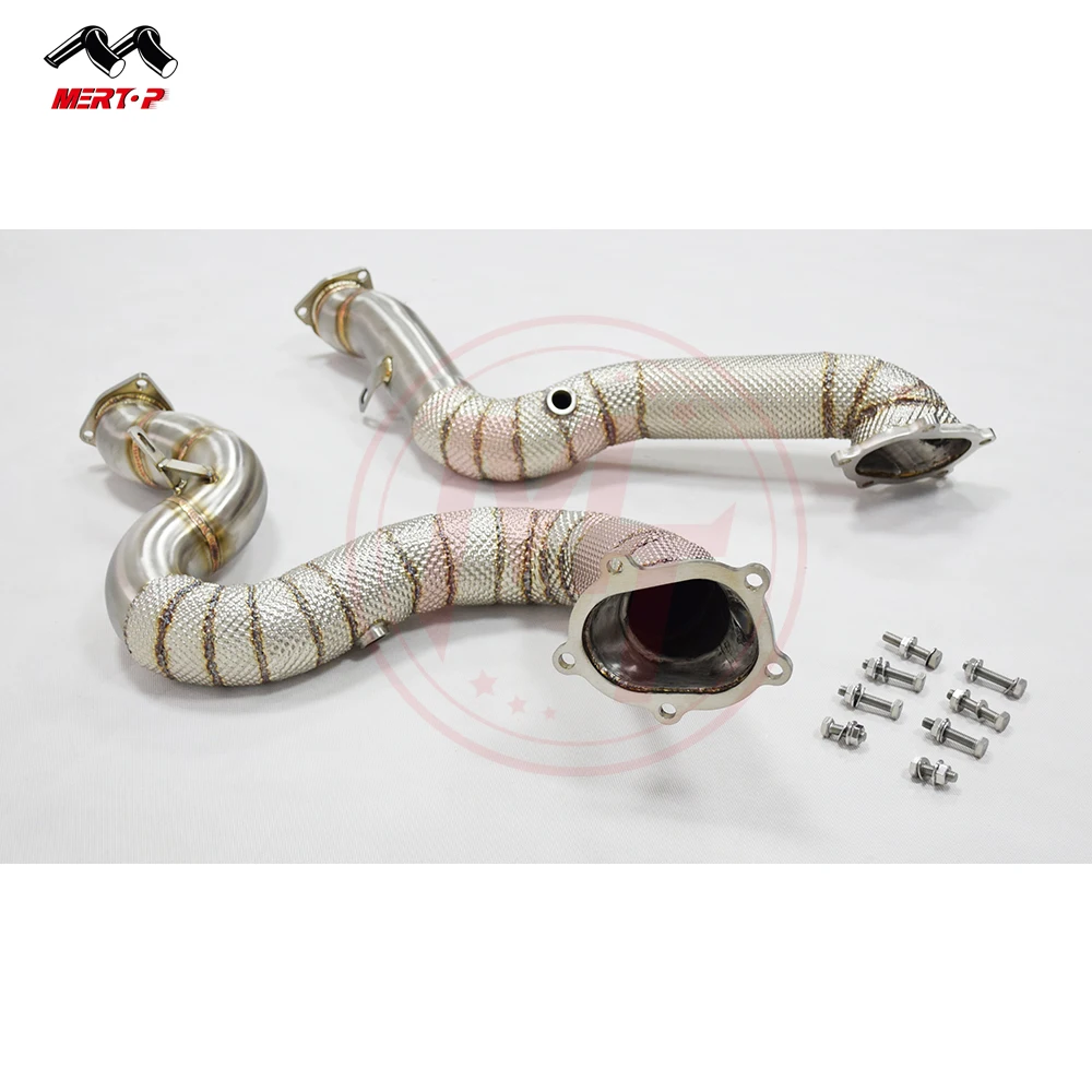  Выхлопная труба Mertop Race catless для Au * i S6 RS6 S7 RS7 A8 S8 V8 4 0 TFSI с тепловым экраном 2012