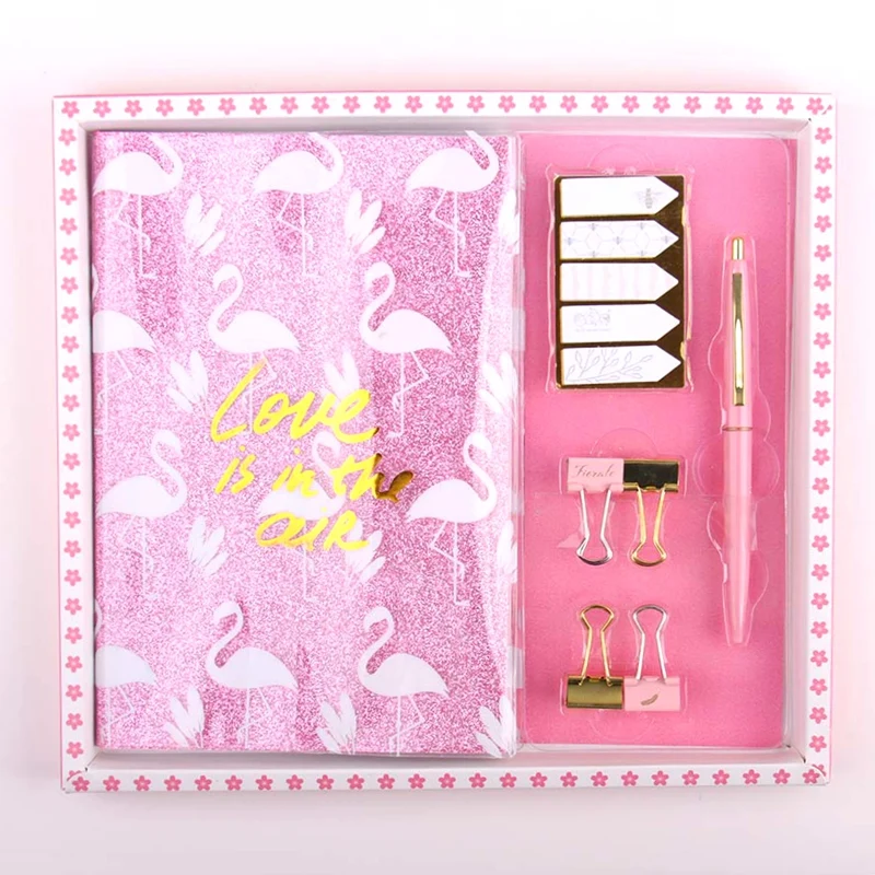 Interwell Glitter Student Stationery Set Back to School Supplies Pack Durable Paper Kids Office Promotion Gifts