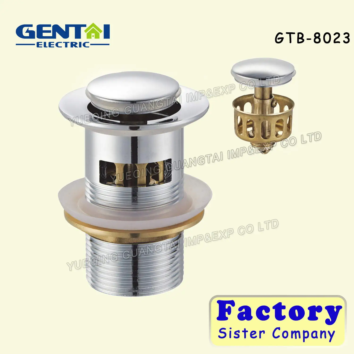 High Quality Universal 1-1/4 Brass Bathroom Stainless steel Rotating Top waste Basin Sink Drain