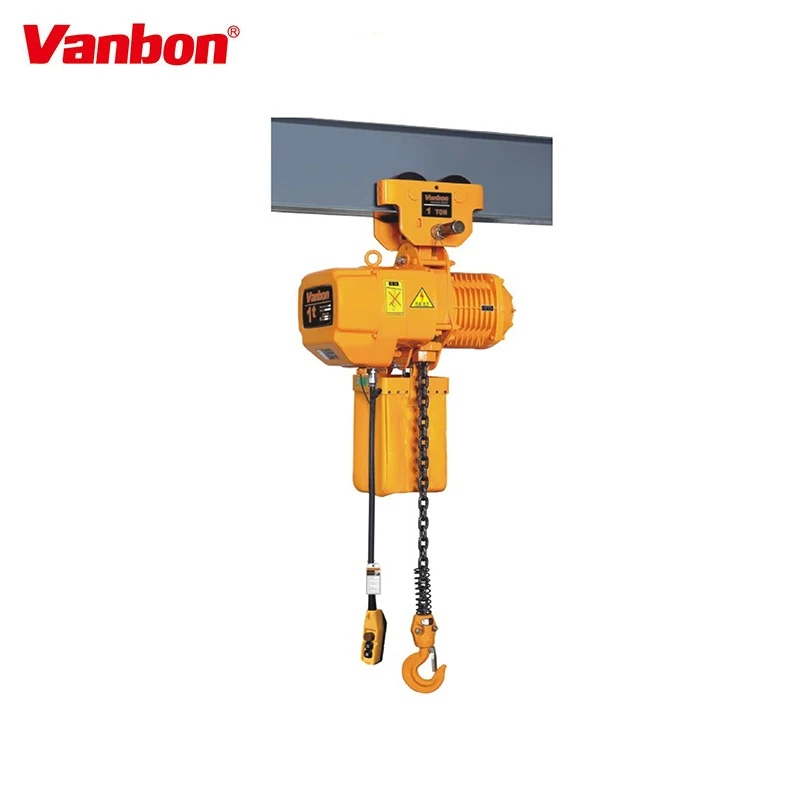 Vanbon 1ton Electric Chain Hoist with Manual Trolley Factory Price