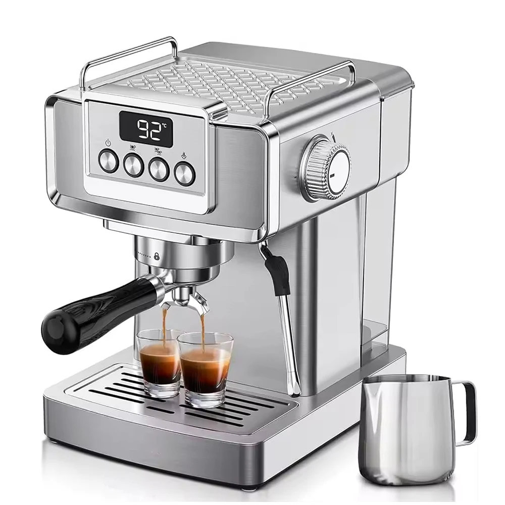 MIELUX 20 Bar Expresso Coffee Machines Other Latte & Cappuccino Maker Home Stainless Steel Turkish Coffee Maker Machine