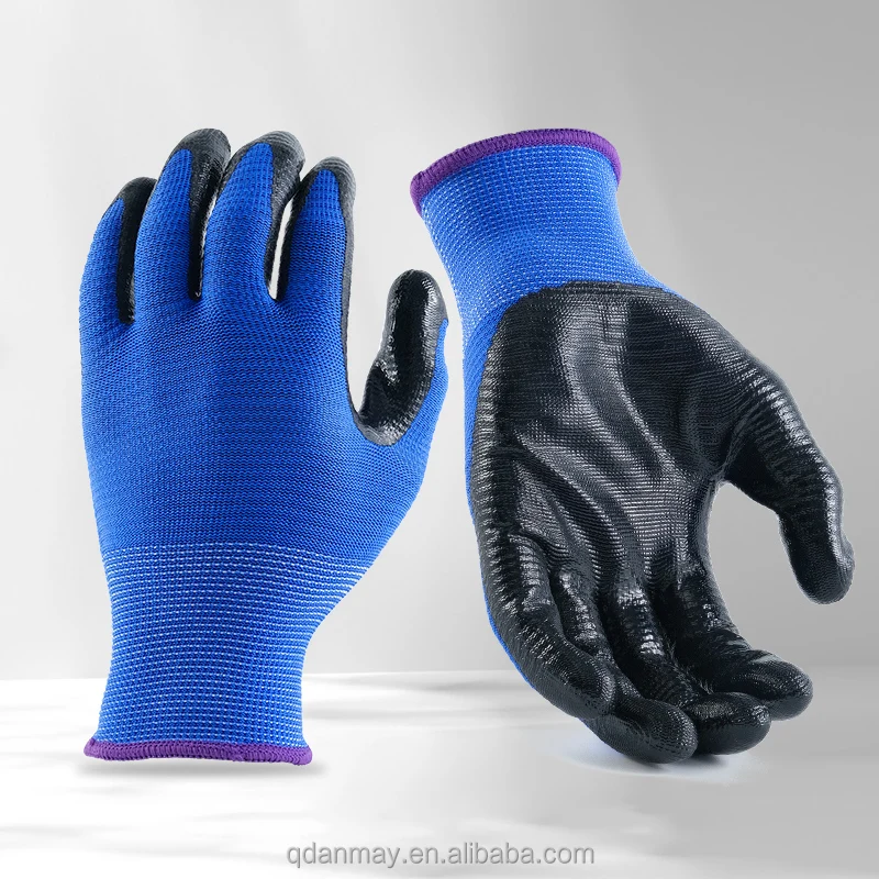 Промышленные защитные перчатки Guantes de Nitrilo с принтом зебры 13 калибра