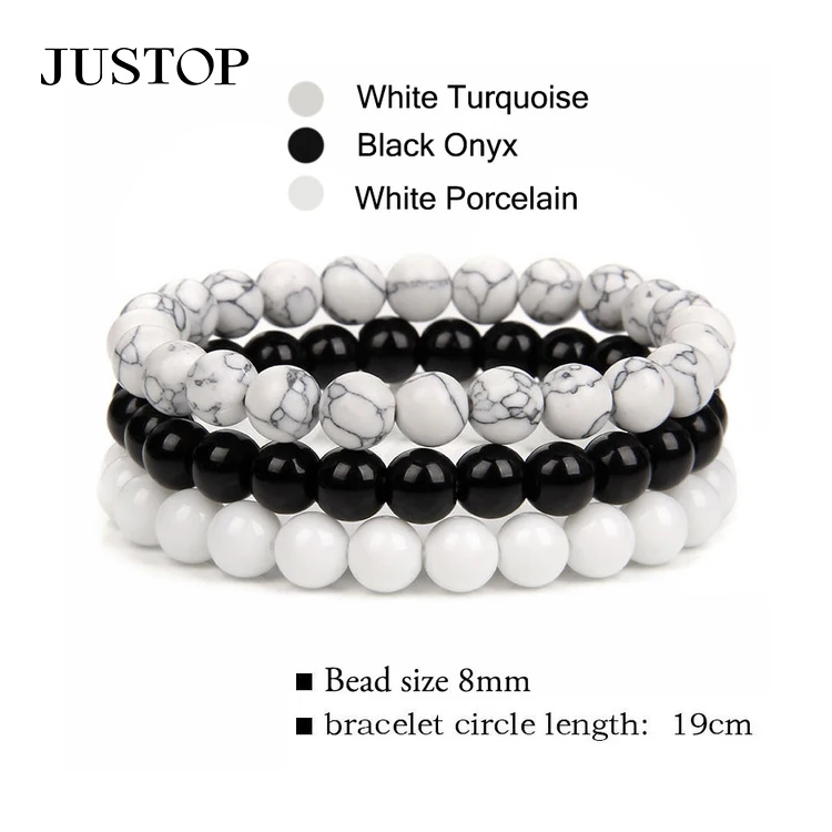 8mm Tiger Eye Natural Stone Beads Bracelets For Women Men Elastic Yoga Lave Bangle Health Care Magnetic Therapy Hematite