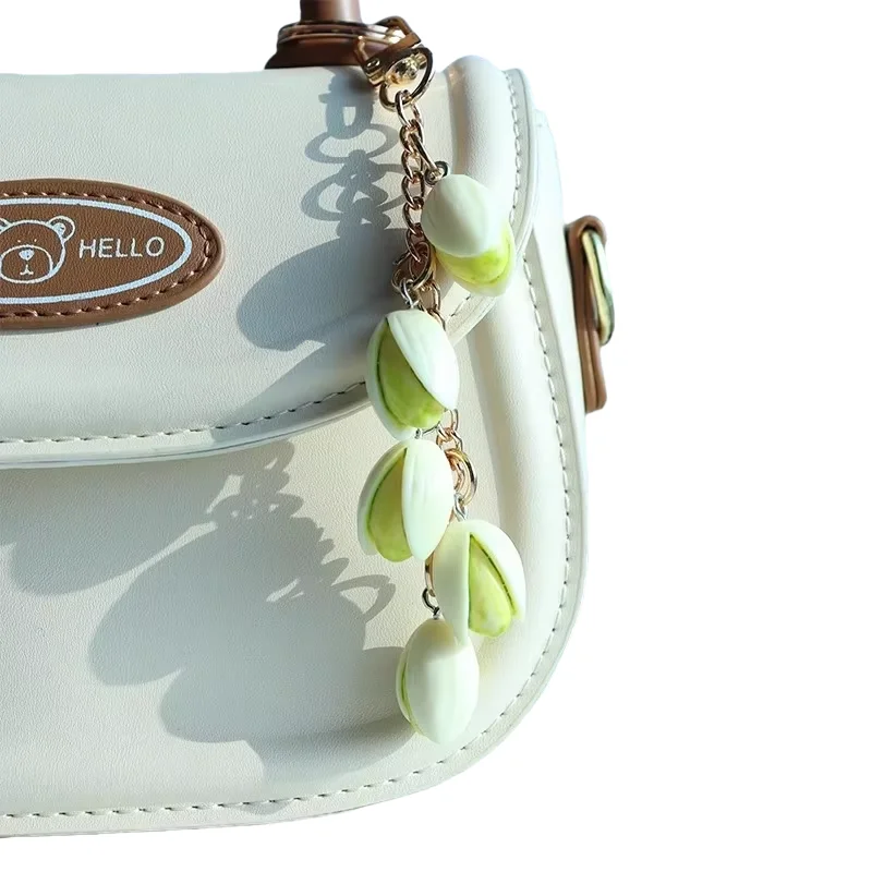 Creative Food Series Pistachio Keychain Personalized Backpack Pendant Small Accessories Simulated Food