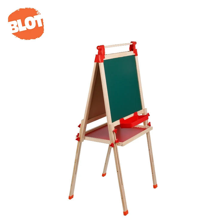 BLOT BRDC80009 Home Teaching Kids Two-sided Graffiti Drawing Board Magnetic Erasable Whiteboard  ,Art Easel With Top Paper Roll