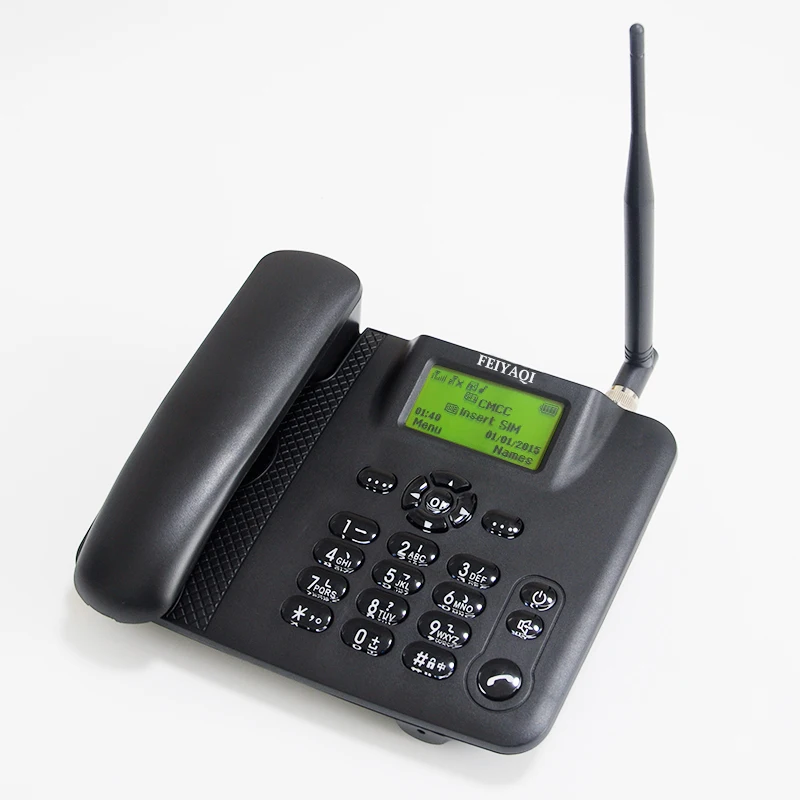  2G / 3G GSM WCDMA фиксированный беспроводной телефон с двумя SIM-картами и записывающим настольным беспроводным