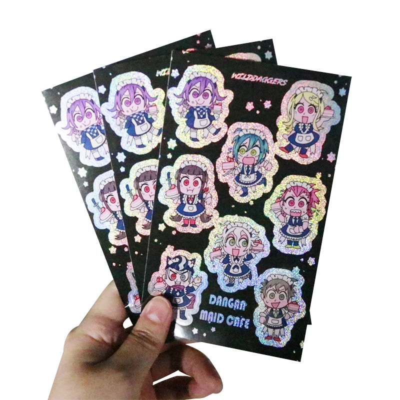Custom Latest Popular Stickers Logo Vinyl Waterproof Kawaii Adhesive Kiss Cut Sticker Sheets
