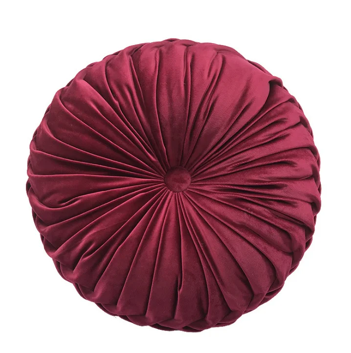 Wholesale Hand Wrinkled Christmas Sofa Cushion Covers Round Pumpkin Pillow Cushions For Home Decor