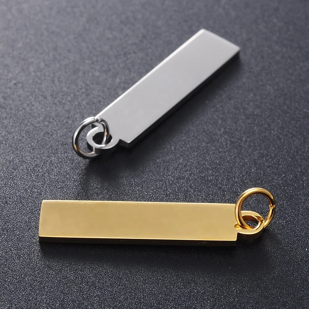 Professional Manufacturer white stainless steel Silver Plated Rose GOLD Color Dog Tag Pendant keyring Charm Necklace Pendants