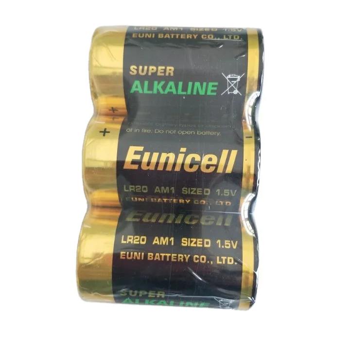R20 battery LR20 alkaline battery 1.5v D from Eunicell brand 2 PACK